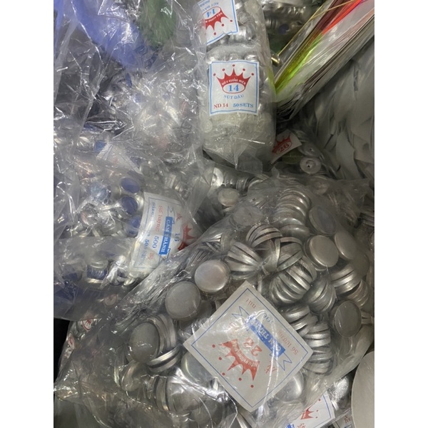 Phôi nút bọc vải đủ số từ 12 đến 28