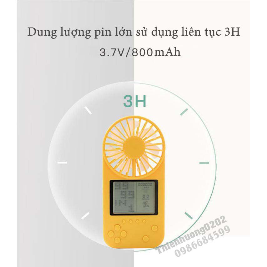 Máy chơi game kèm quạt gamefan f2 , Máy chơi game cầm tay 26 game dung lượng pin 800mAh