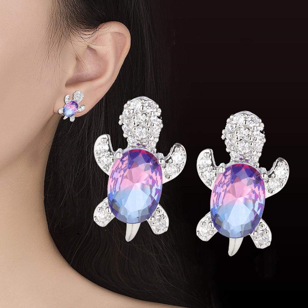 SUSANS Bông Tai HìNh RùA Oval NhiềU MàU SắC