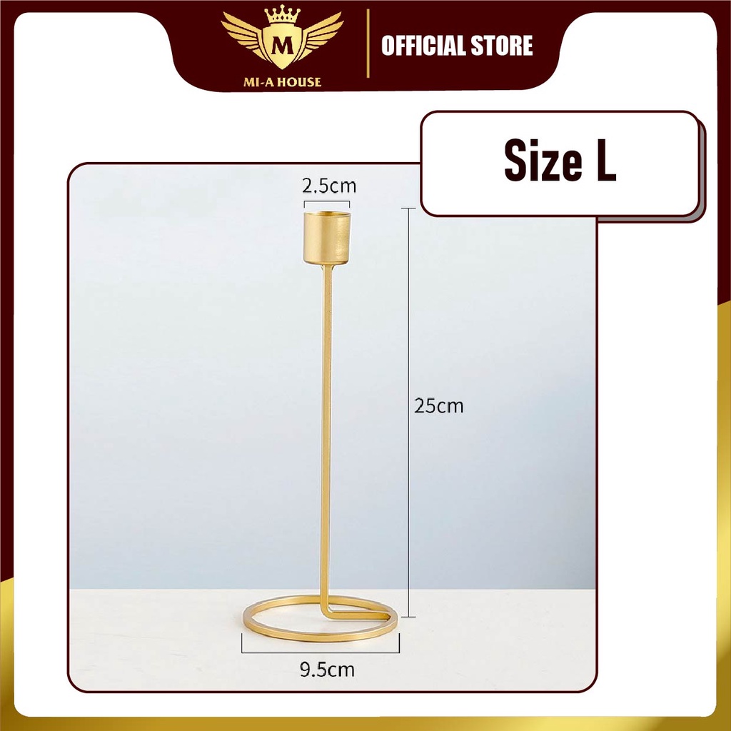 Chân nến kim loại trang trí phong cách châu Âu