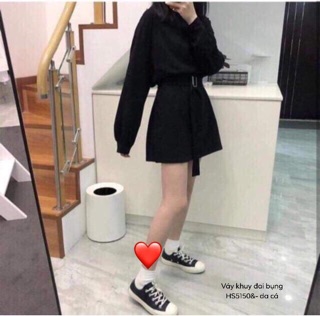 Váy khuy đai bụng -HS/C