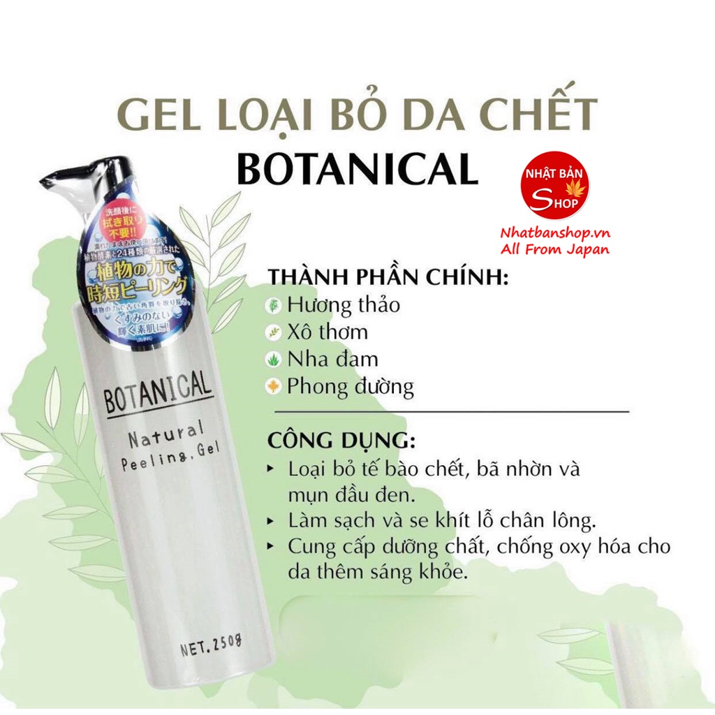 Gel Tẩy tế bào chết BOTANICAL NATURAL PEELING GEL 250G