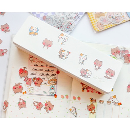 Sticker gói mẫu hình con vật dễ thương