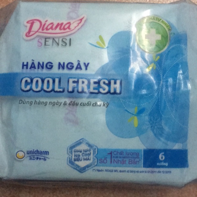 sỉ  combo 48 gói bvs diana hàng ngày cool fresh gói 6 miếng