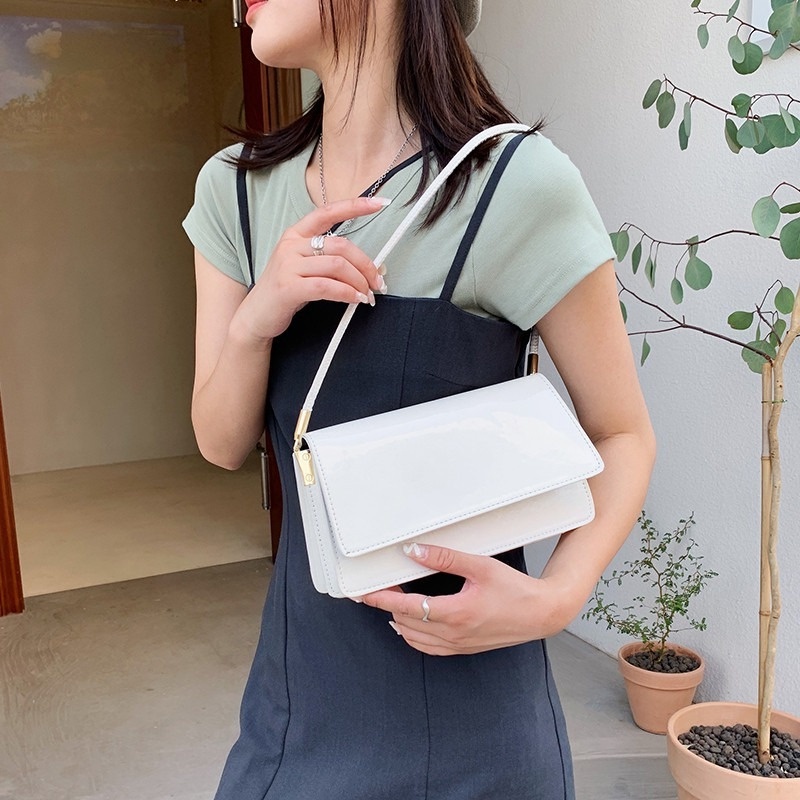 Túi đeo dưới cánh tay Hình Vuông Cỡ Nhỏ Màu Trơn Mẫu Mới 2022 NB00406