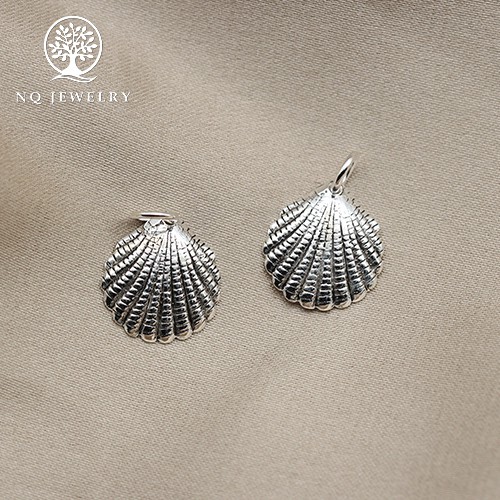 Charm bạc hình vỏ óc xà cừ treo - NQ Jewelry