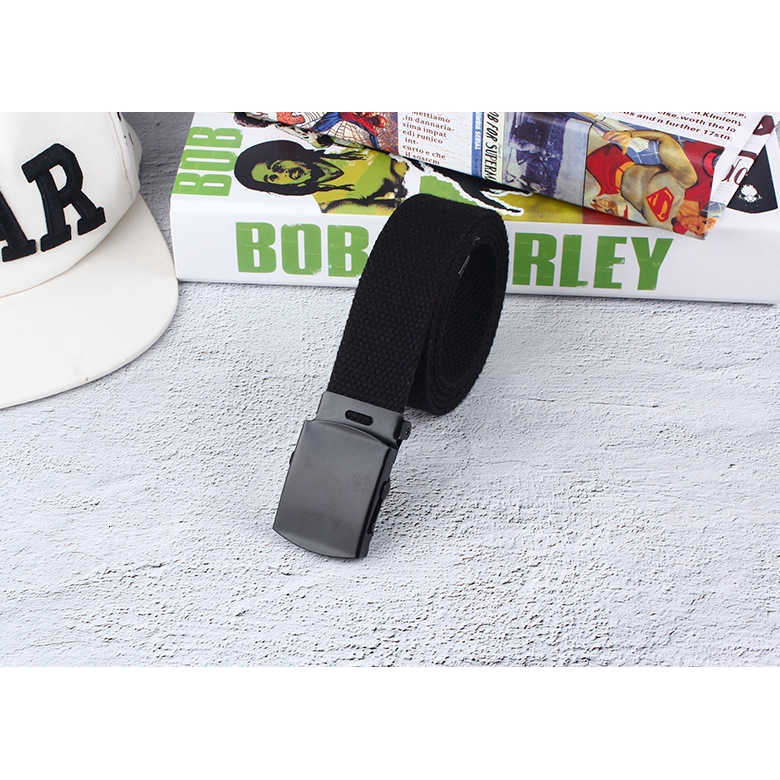 Thắt lưng vải bố khóa kim loại thời trang Hàn Quốc 28500ylon