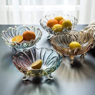 Bát Thủy Tinh 3 Chân Đựng Hoa Quả Siêu Đẹp Siêu Bền