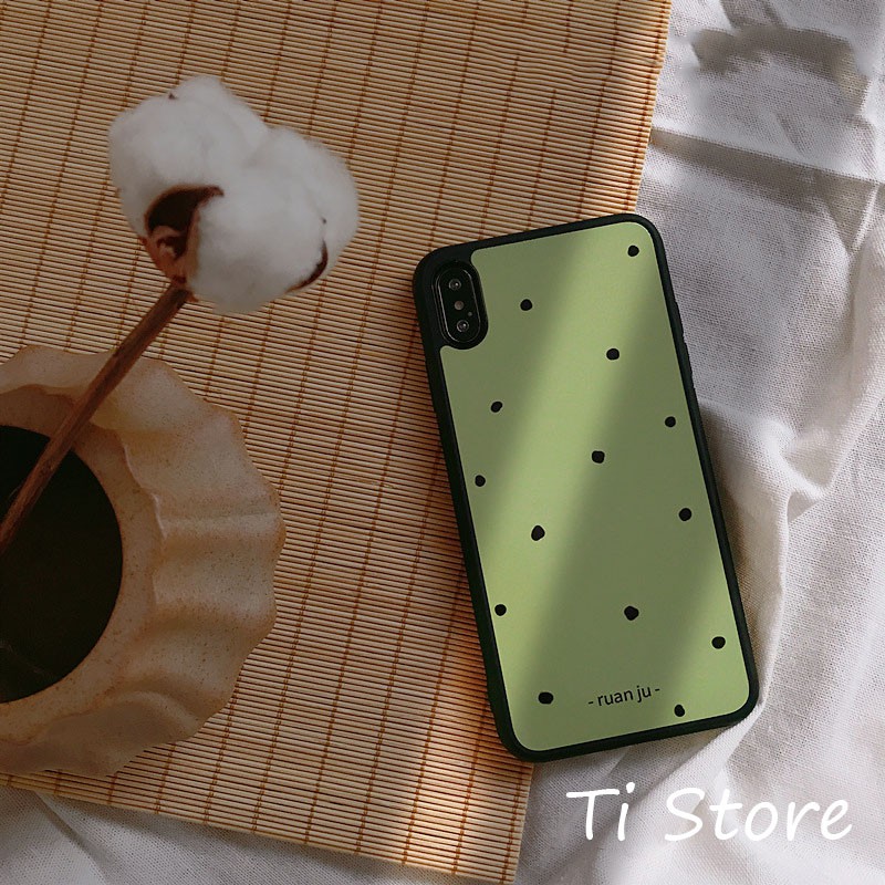 Ốp Lưng Chấm Bi Nên Xanh Bơ iP
