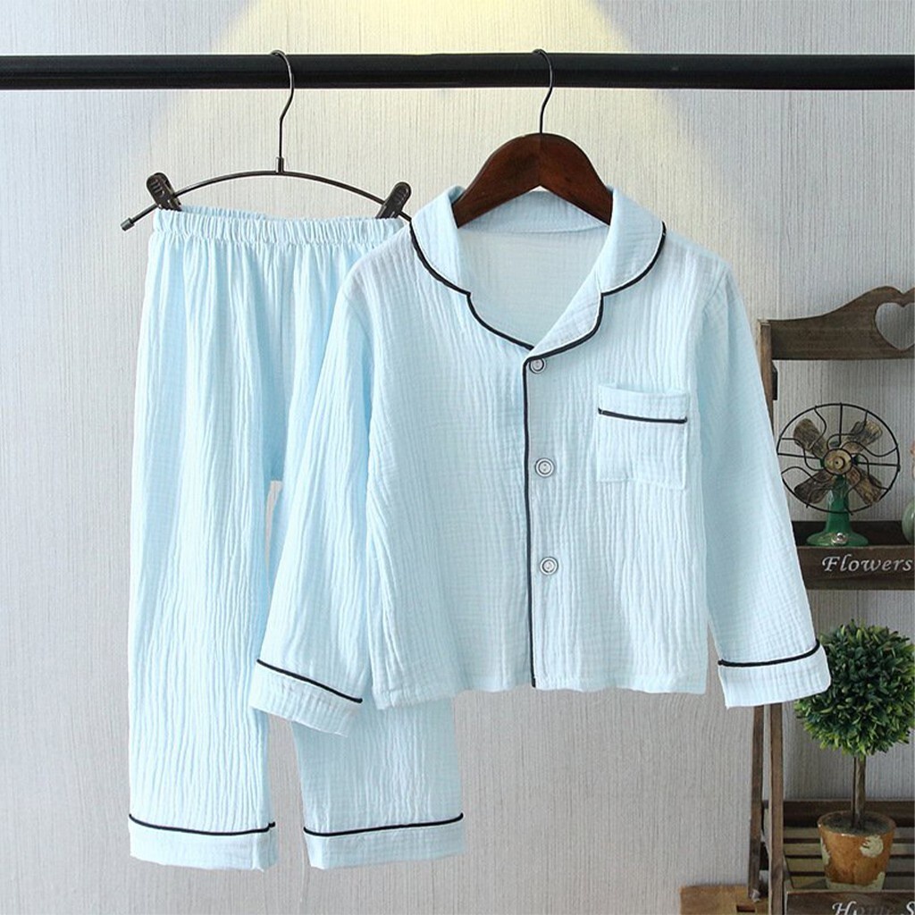 Bộ Pijama Đũi Dài Tay cho bé trai bé gái, Đồ Ngủ Cho Bé Chất Đũi Nhăn Cực Mát Từ 8-28kg DOLY KIDS