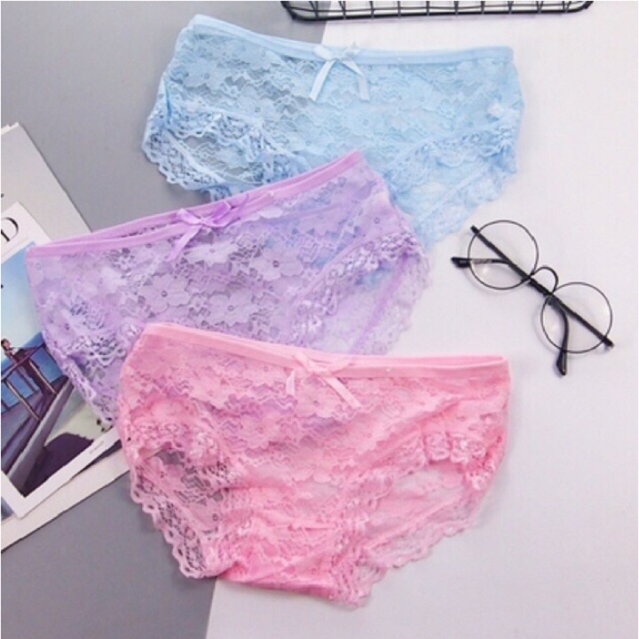 COMBO 5 Quần lót ren gợi cảm sexy siêu mỏng xuyên thấu nhiều màu LOTNU16