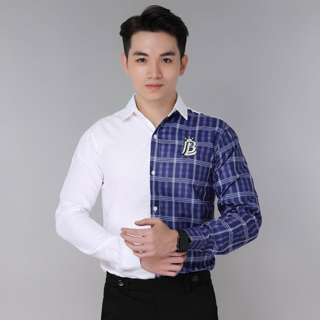 Áo sơ mi nam lụa trẻ trung King168 thời trang hàn quốc cao cấp HQ01