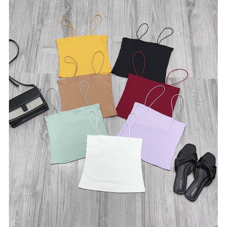 Free ship-Áo hai đây sợi bún cơ bản chất borip gân cho Mùa hè