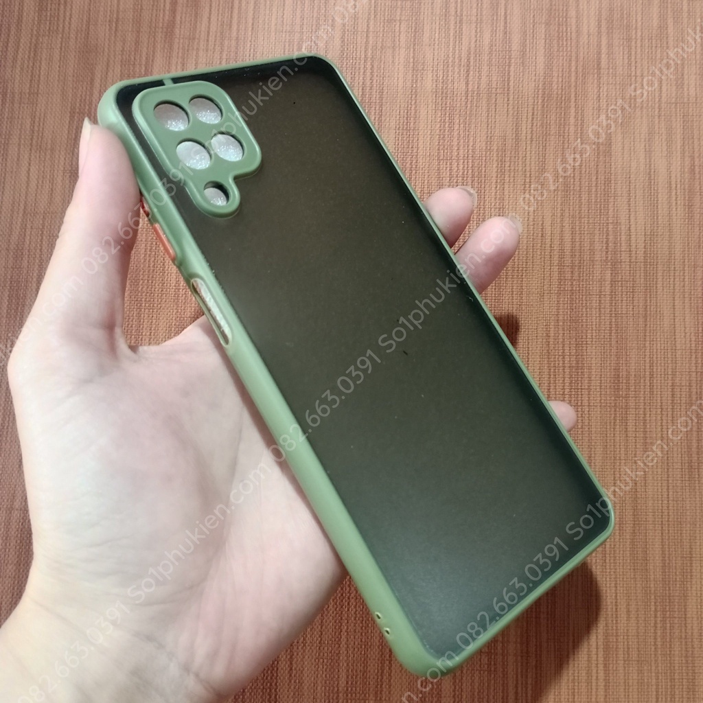 Ốp lưng Samsung A12 - M12 nhám mờ, chống ố viền màu và có lỗ bảo vệ cam
