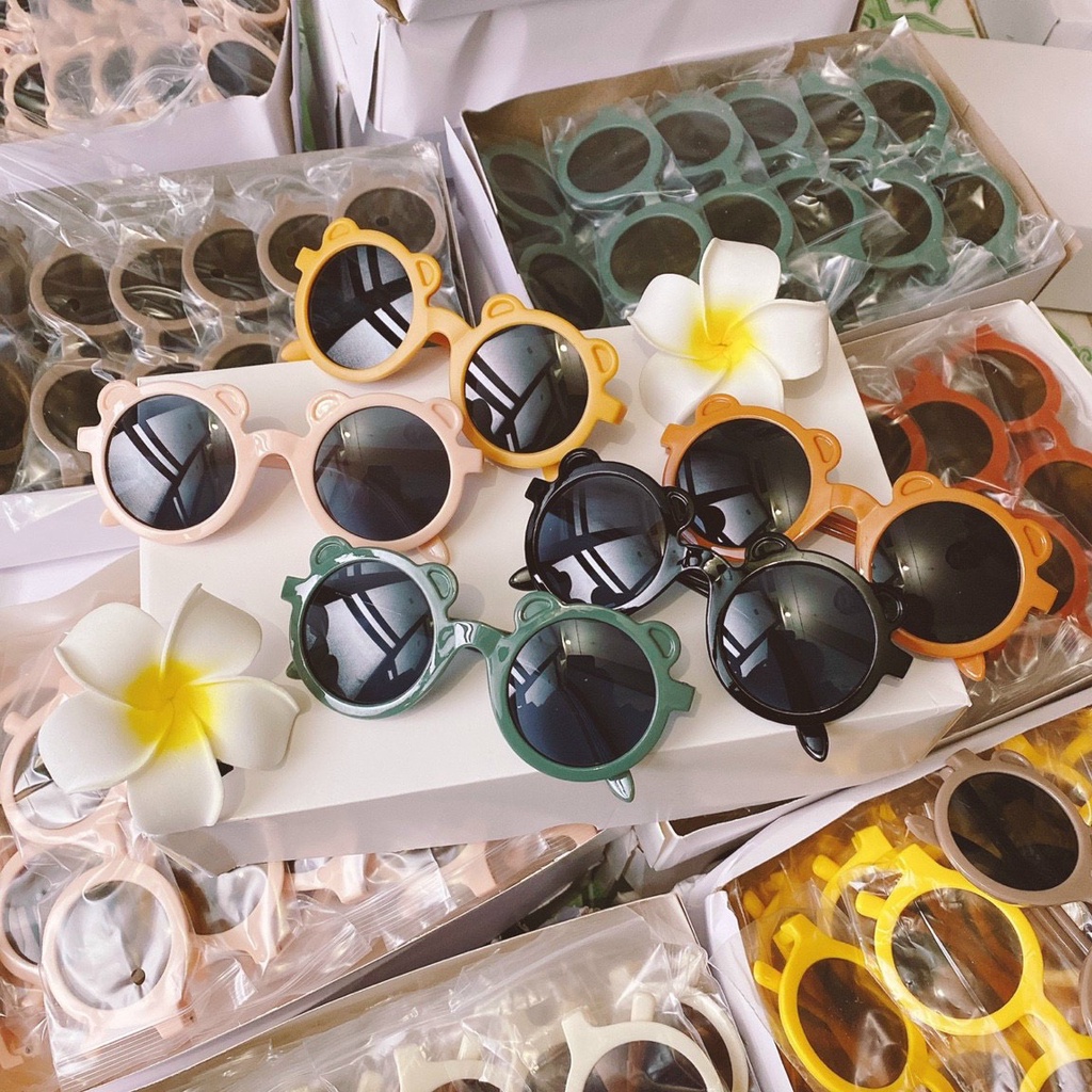 Kính mắt hình GẤU ngộ nghĩnh cho bé yêu, kính mắt thời trang cho bé - B40