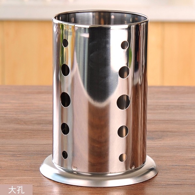 Ống đựng muỗng đũa bằng thép không gỉ cao cấp 17x10cm