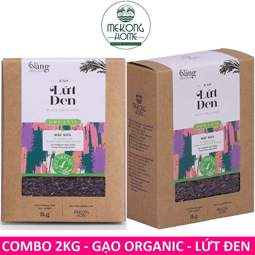 COMBO 2kg - Gạo Hữu Cơ - Gạo LỨT ĐEN - Nàng MEKONG - 100% Organic - MEKONG HOME