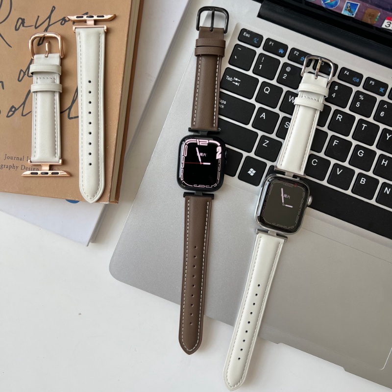 Dây Đeo Đồng Hồ Apple watch Series 7 4 5 6 3 2 1 SE 38 40 41 42 44mm 45mm Dây Da Kiểu Cổ Điển