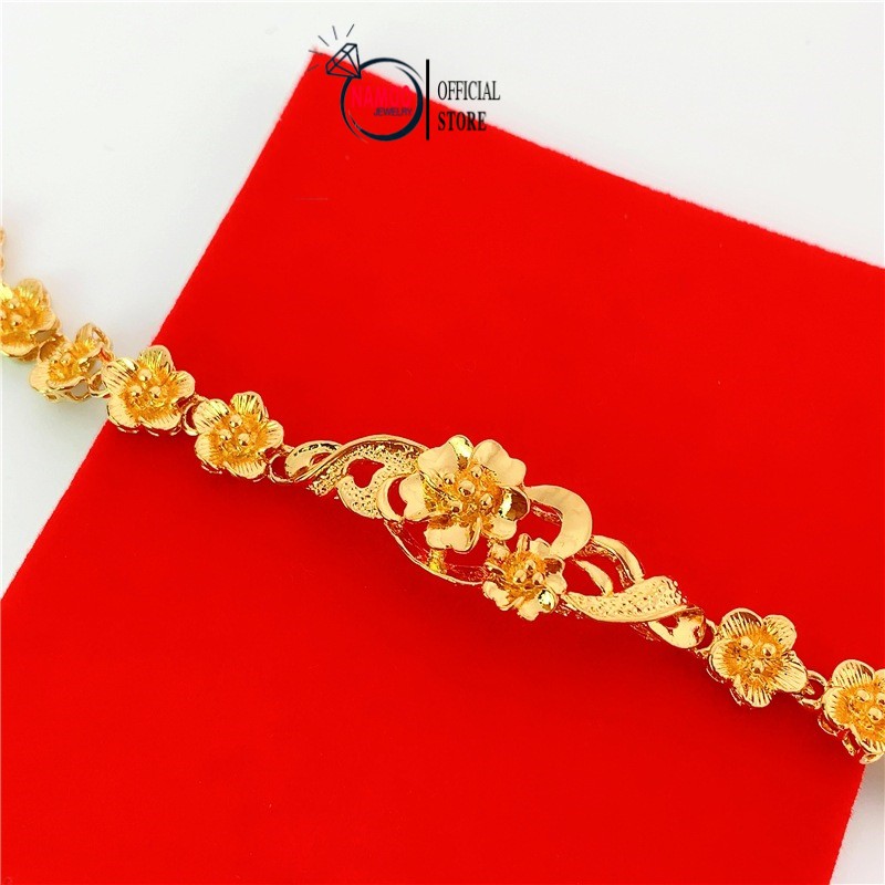 Lắc Tay Hoa Mai Xi Mạ 24k Cao Cấp L186 Namoo Jewelry