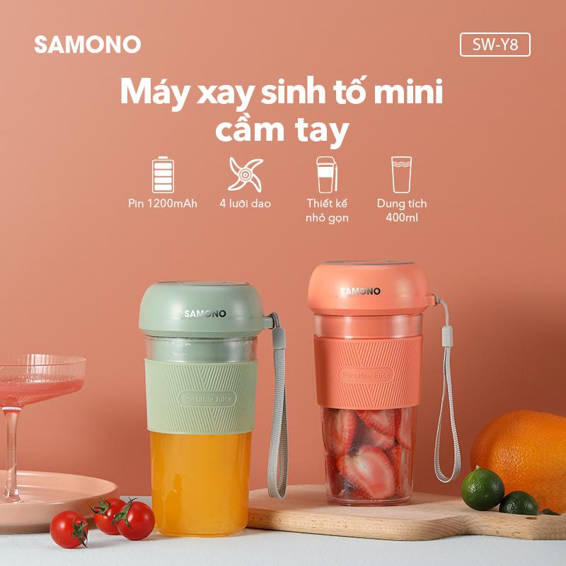 [Mã ELHA22 giảm 5% đơn 300K] Máy xay sinh tố cầm tay mini dung tích 400ml xinh xắn tiện lợi - SAMONO SW-Y8