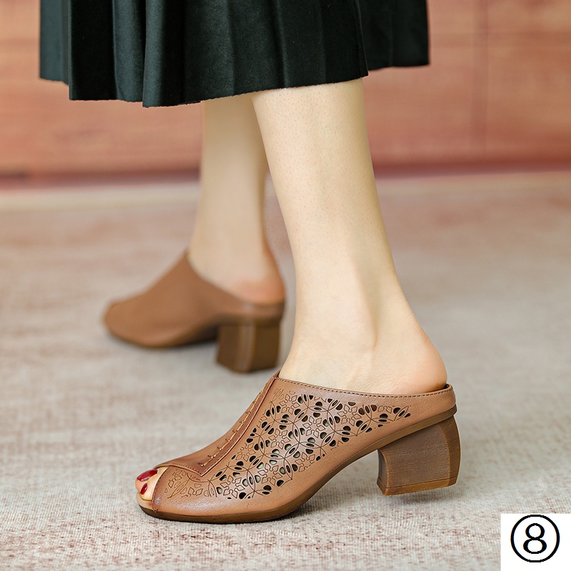 Dép Sandal Da Đế Dày Thời Trang Mùa Hè Anh Quốc Cho Nữ