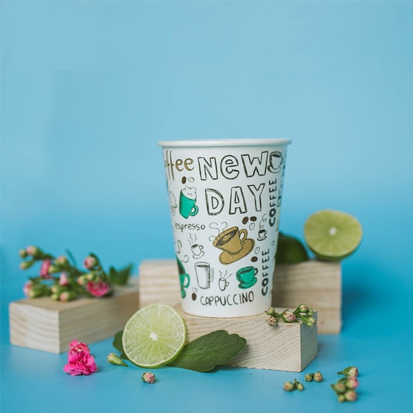 Set 50 cốc giấy dùng 1 lần 2pe 12oz  - KingPack