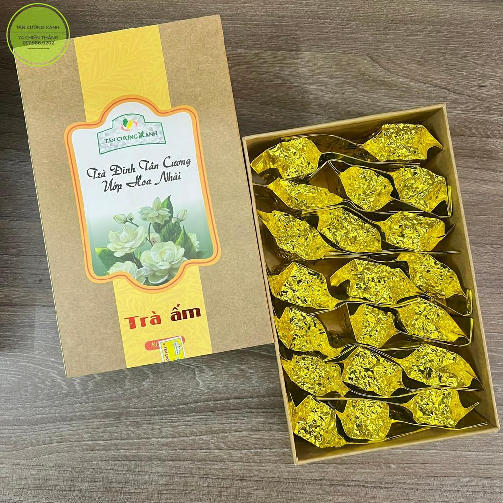 Trà Đinh Ướp Nhài Hộp 200gr - Chè Thái Nguyên Chính Hãng Tân Cương Xanh Thương Hiệu Cúp Vàng Uy Tín