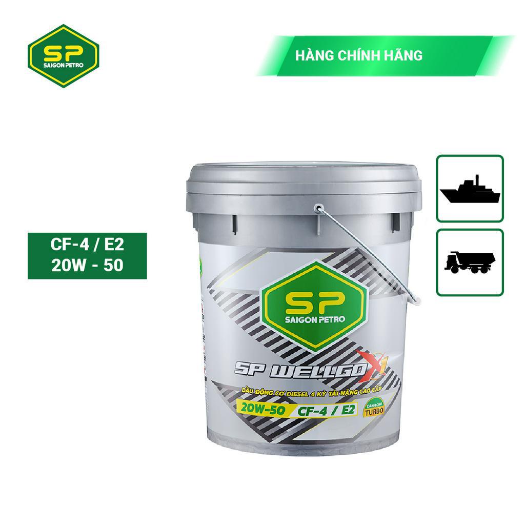 Dầu động cơ Diesel 4 kỳ cao cấp SP WELLGO X1 20W50 - Saigon Petro - Chuyên dành cho xe tải nặng đường dài