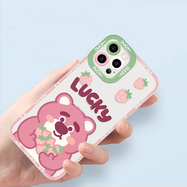 Ốp Điện Thoại Mềm Hình Gấu Cho IPhone 13 13pro 12promax SE2 2020/11 Pro MAX / 6S/ 7 / 8 Plus/ XR