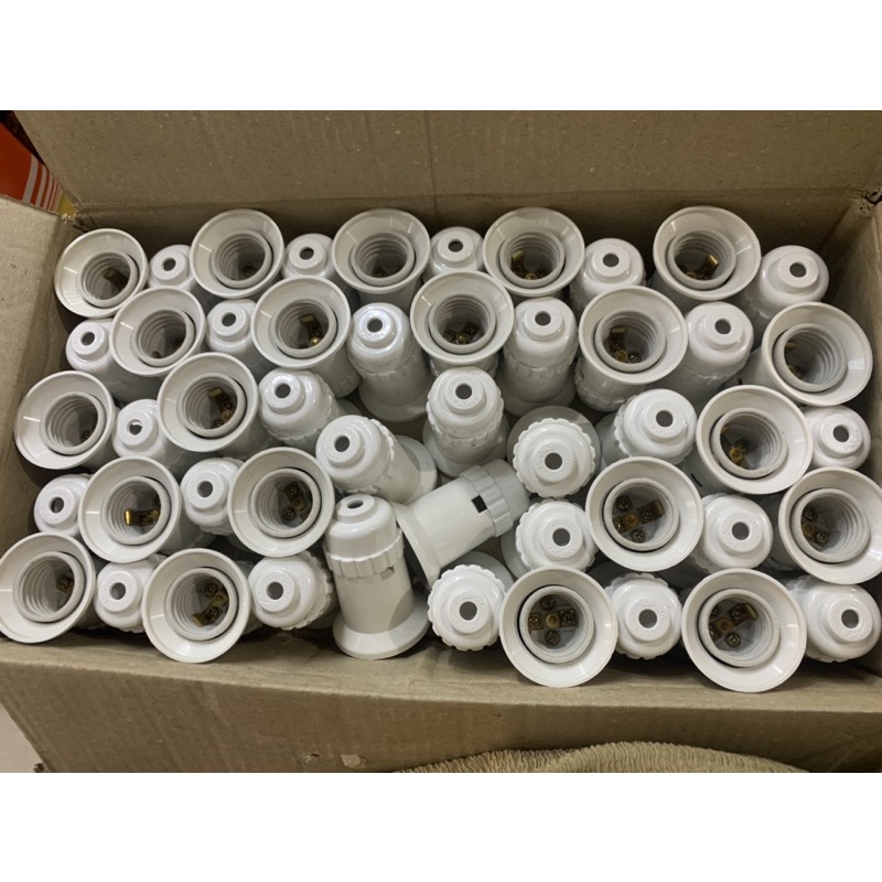 Đui đèn sứ cao cấp Sopoka E27- Đui Đèn Bão ĐB500W chống cháy chống nước