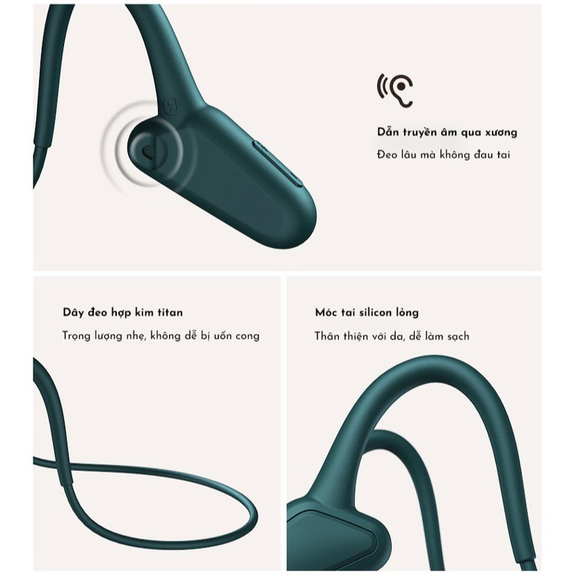 Tai nghe nhét tai Bluetooth cho người tập thể dục thể thao chống nước dẫn truyền xương Loca Z2