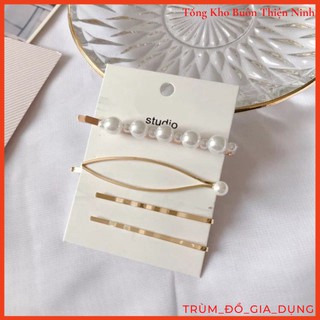 Set Kẹp Tóc Ngọc Trai 4 Chiếc