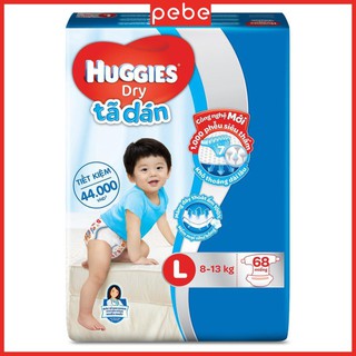 Bỉm Huggies Dán Size M76/L68/XL62/Xxl56