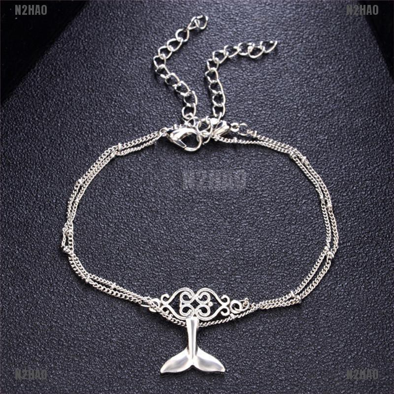 N2HAO Multilayer Fish Tail Silver Anklet Ankle Bracelet Barefoot Sandal Beach Jewelry | BigBuy360 - bigbuy360.vn