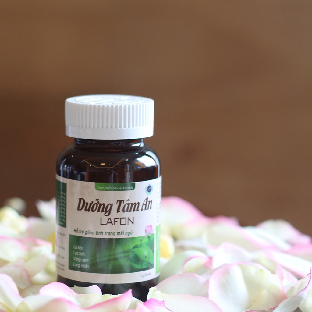 Mất ngủ Dưỡng tâm an Lafon thuốc ngủ sâu hỗ trợ ngủ ngon cho người khó ngủ giúp ngủ ngon và sâu giấc, Hộp 30 viên
