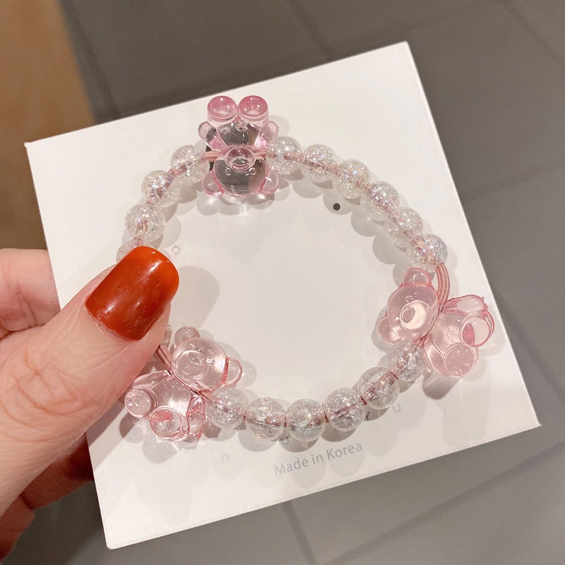 Dây Cột Tóc Đa Năng Hình Gấu Dễ Thương Phong Cách Hàn Quốc Cho Bé Gái