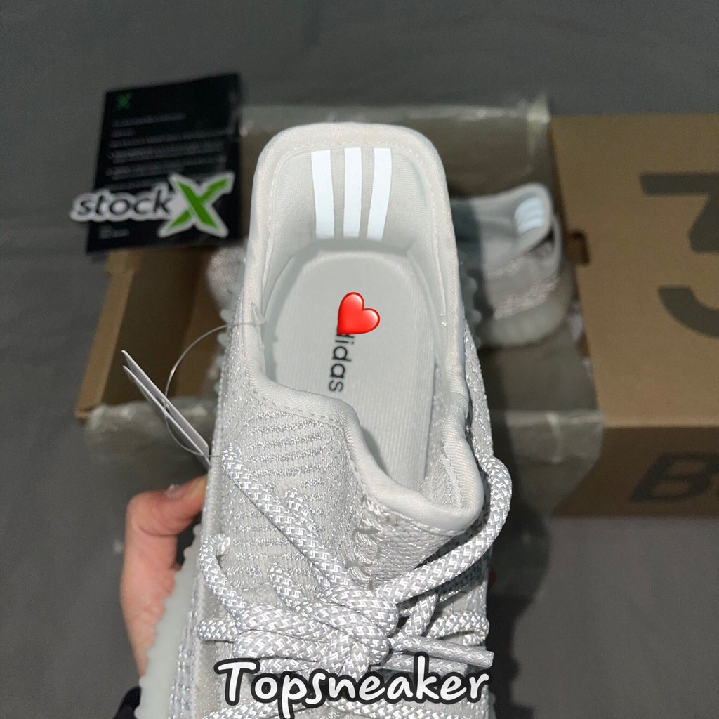 Giày Sneaker 350 Boost Trắng Phản Quang Full Box Freeship