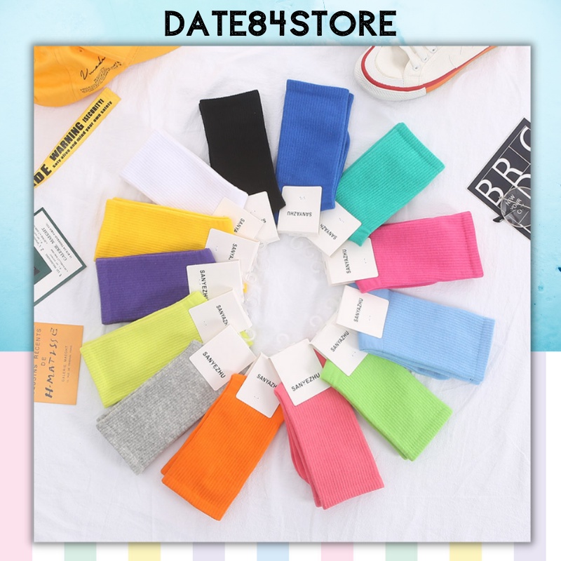 Tất vớ cổ cao nam nữ unisex nhiều màu Date84Store