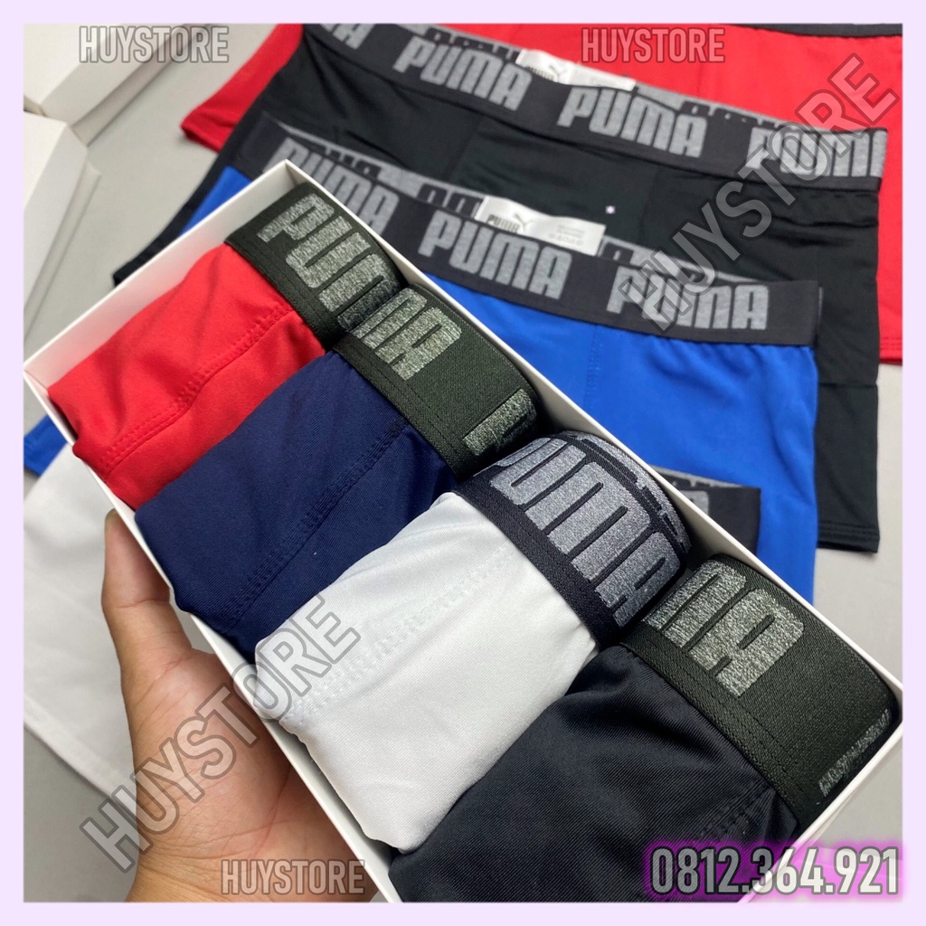 Hộp 4 quần đùi nam PM... chất vải thun lạnh, co giãn 4 chiều, thoáng khí,mát mẻ, không nhăn, không xù, không bay màu