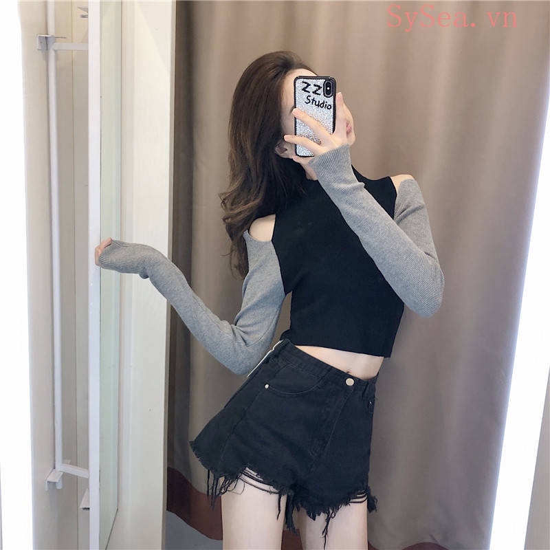 Áo dài tay / đầm ôm dáng thời trang quyến rũ cho nữ