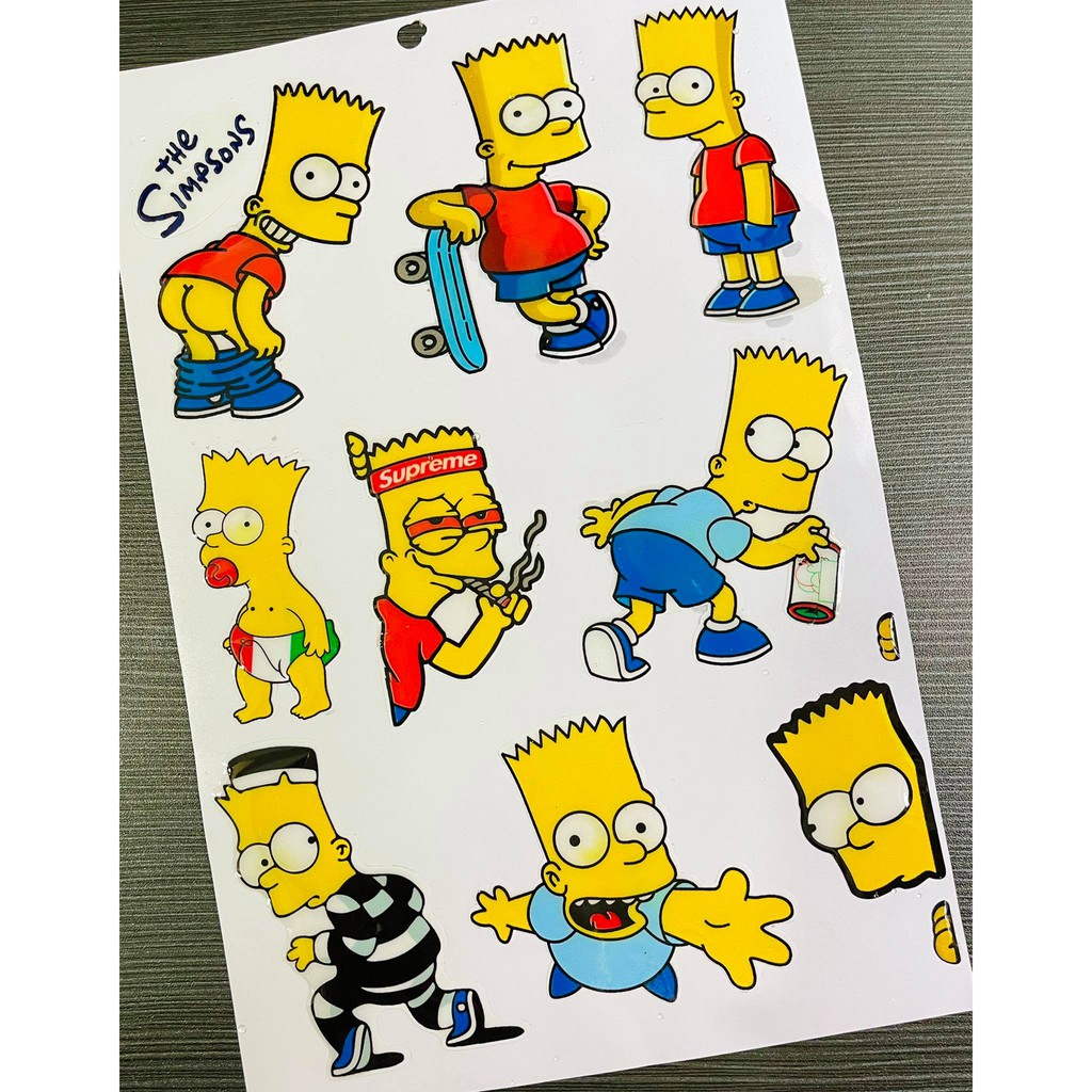 TEM NỔI HÌNH GIA ĐÌNH SIMPSON NÚP LÙM