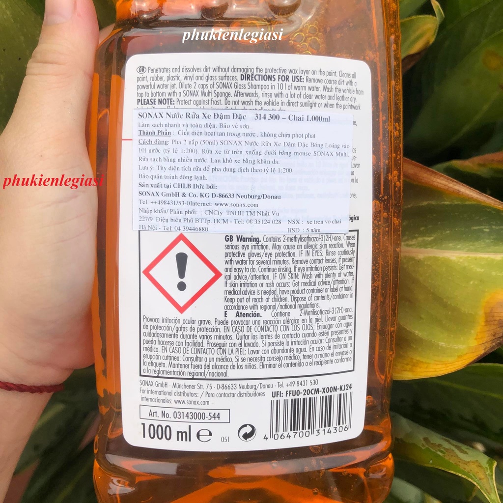 Xà Bông Xà Phòng Rửa Xe Sonax Gloss Shampoo