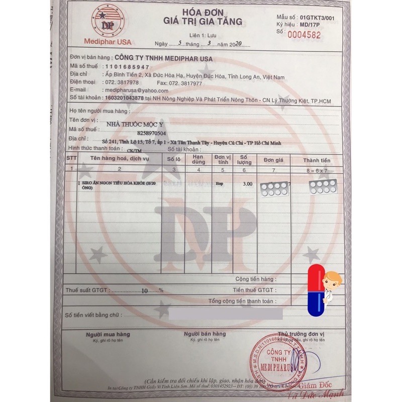 [Hộp 20 ống] Siro ăn ngon tiêu hóa khỏe, giúp bé ăn ngon | Thế Giới Skin Care