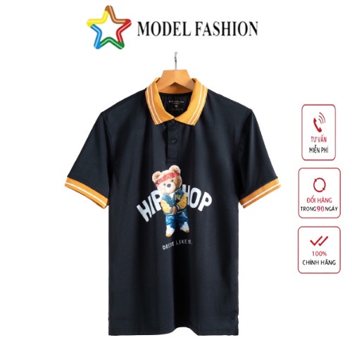Áo thun polo nam nữ tay ngắn họa tiết teddy bear hàn quốc Model Fashion