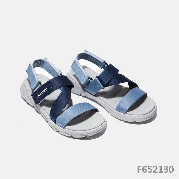 Giày sandal nam nữ SHONDO F6 Sport phối dây xanh dương đi học, đi chơi [HÀNG CHÍNH HÃNG]