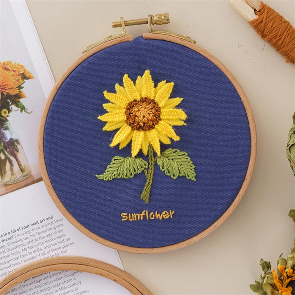 Bộ Tranh Thêu Chữ Thập Thủ Công Tự Làm Họa Tiết Hoa Xinh Xắn A6V5