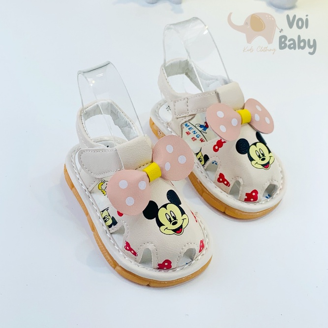 Dép tập đi cho bé gái hình mickey DTD3