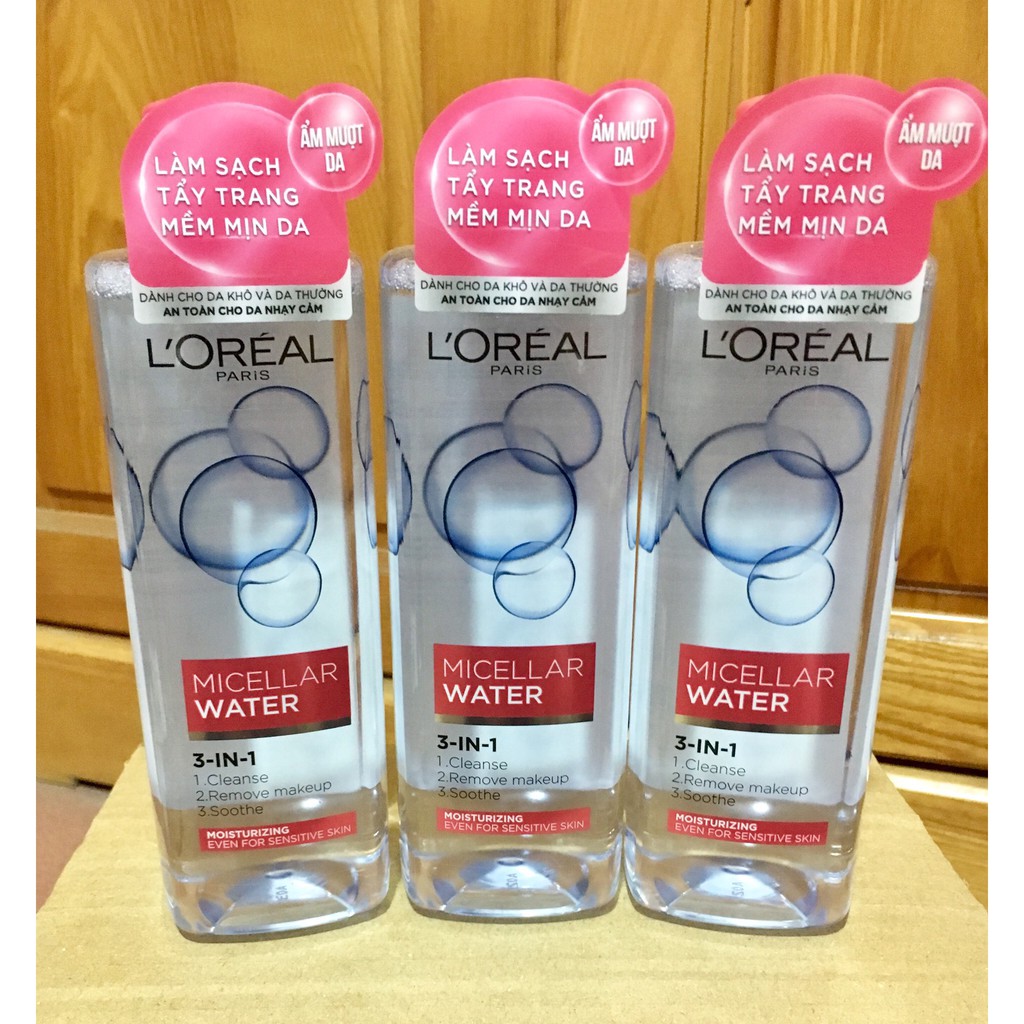 Nước tẩy trang Loreal - L'Oreal Paris 3-in-1 Micellar Water 400ml