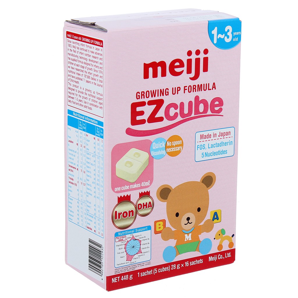 Sữa Meiji 1-3 EZcube Hộp 448g