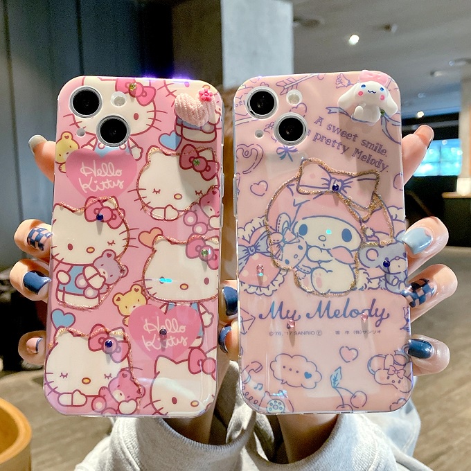 Ốp Điện Thoại In Hình Mèo Hello Kitty Cho iPhone 7 8 Plus X XR XsMax 11 12 13 pro max